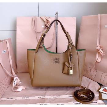 Miu Miu Leather handbag Caramel Brown 2025 5BA304 (JD-251121056)