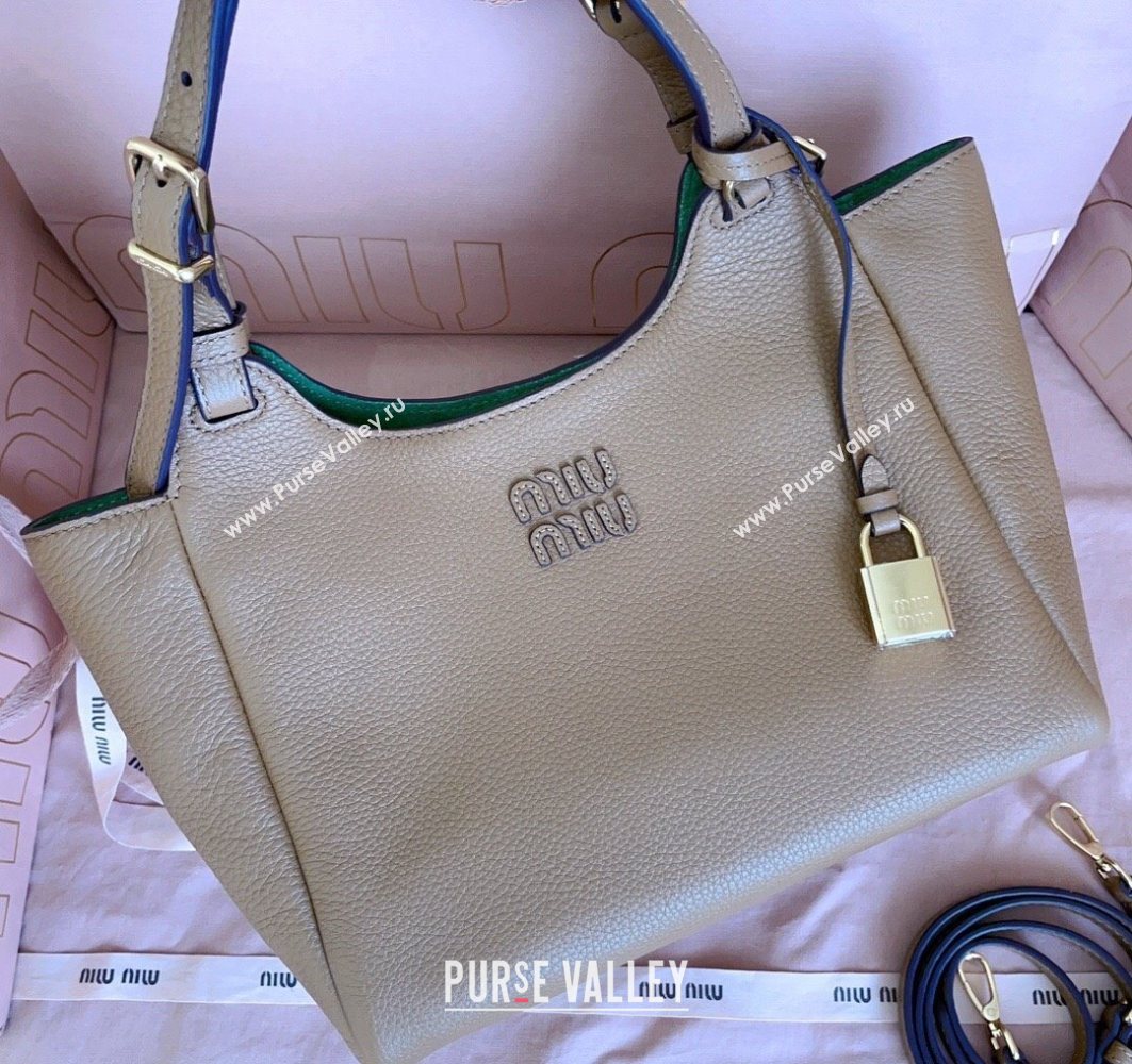 Miu Miu Leather handbag Caramel Brown 2025 5BA304 (JD-251121056)