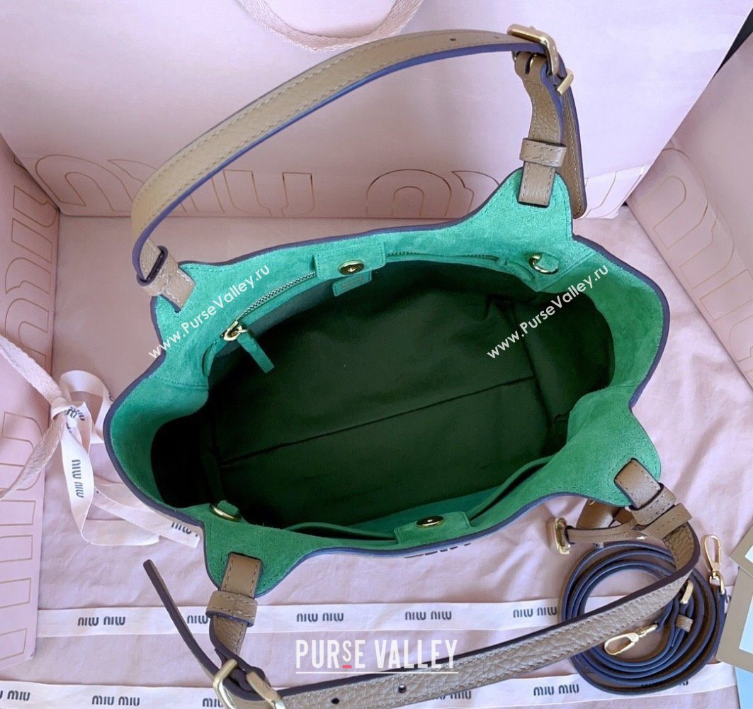 Miu Miu Leather handbag Caramel Brown 2025 5BA304 (JD-251121056)