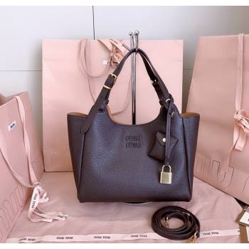 Miu Miu Leather handbag Dark Brown 2025 5BA304 (JD-251121057)