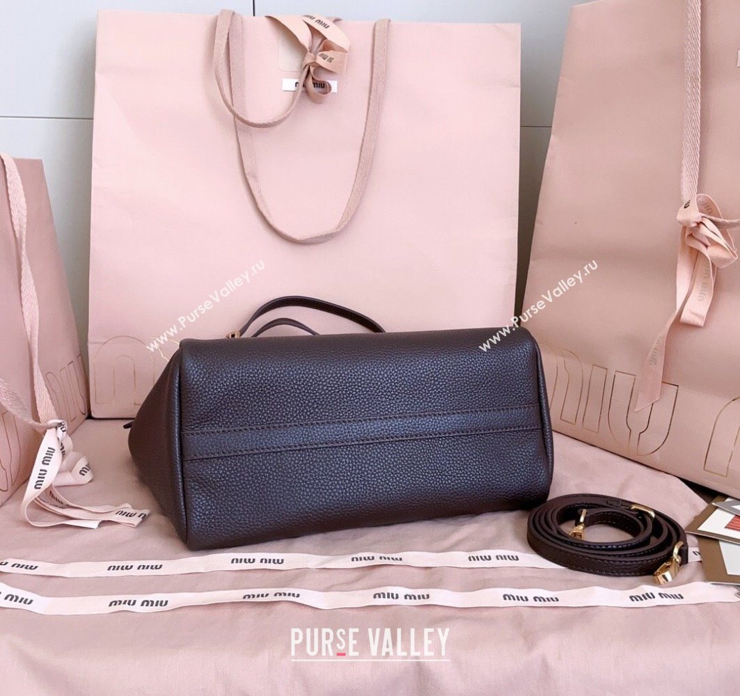 Miu Miu Leather handbag Dark Brown 2025 5BA304 (JD-251121057)