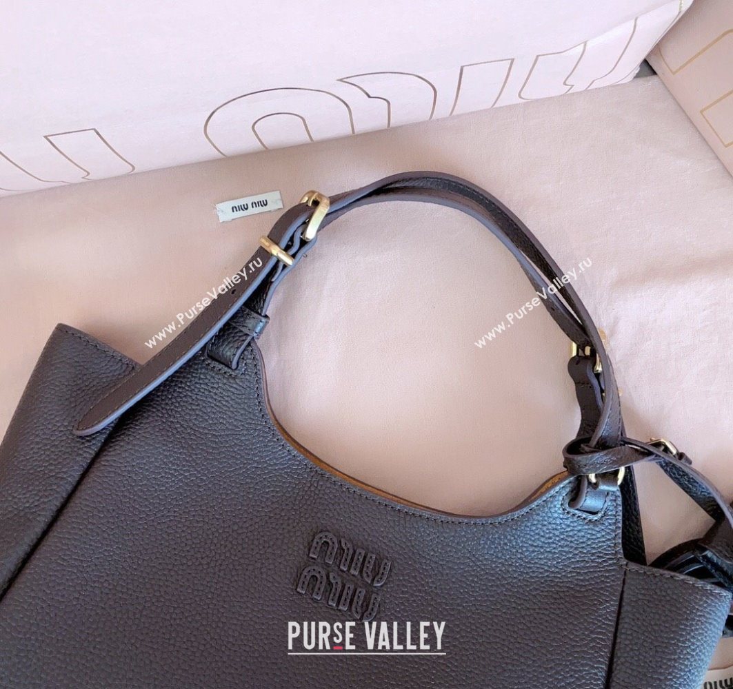 Miu Miu Leather handbag Dark Brown 2025 5BA304 (JD-251121057)