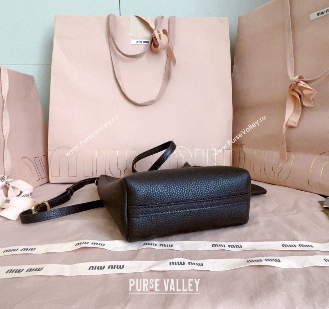 Miu Miu Leather bucket bag Dark Brown 2025 5BE099 (JD-251121060)