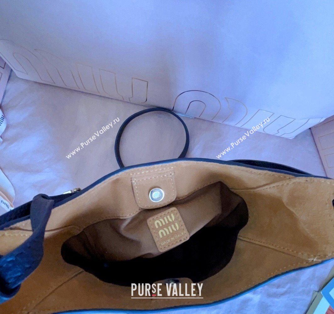 Miu Miu Leather bucket bag Dark Brown 2025 5BE099 (JD-251121060)