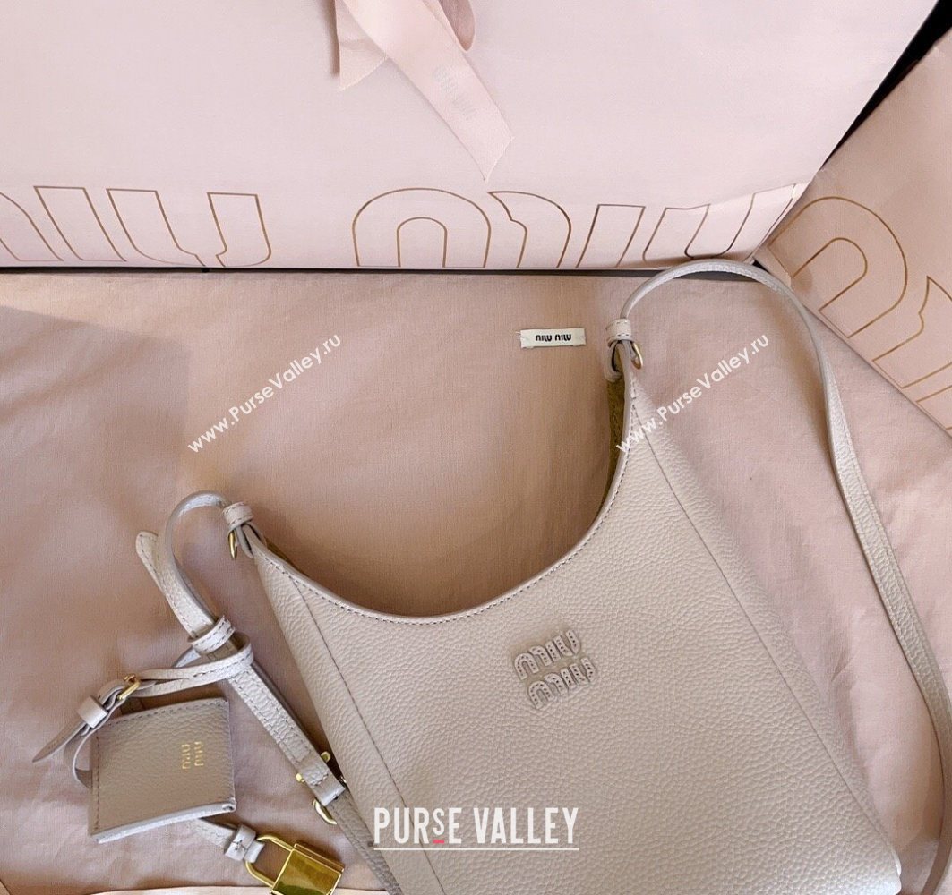 Miu Miu Leather bucket bag Water Lily Pink 2025 5BE099 (JD-251121061)