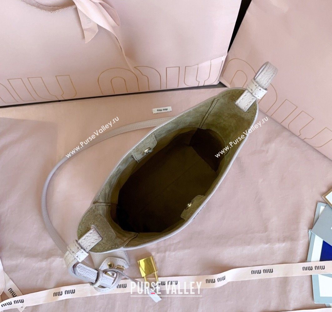 Miu Miu Leather bucket bag Water Lily Pink 2025 5BE099 (JD-251121061)