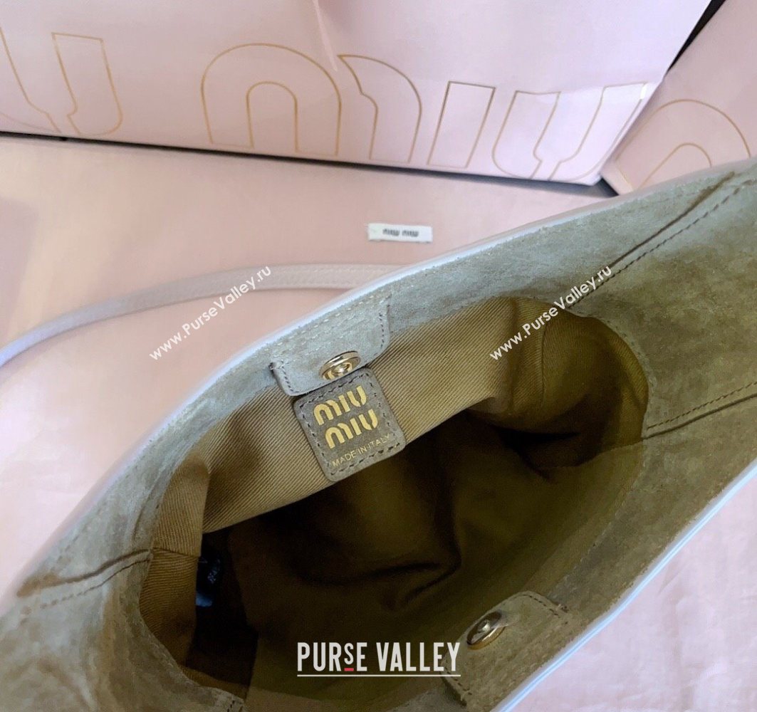 Miu Miu Leather bucket bag Water Lily Pink 2025 5BE099 (JD-251121061)