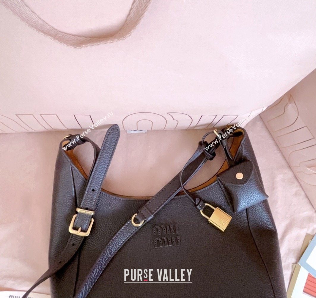 Miu Miu Leather bucket bag Dark Brown 2025 5BE098 (JD-251121064)