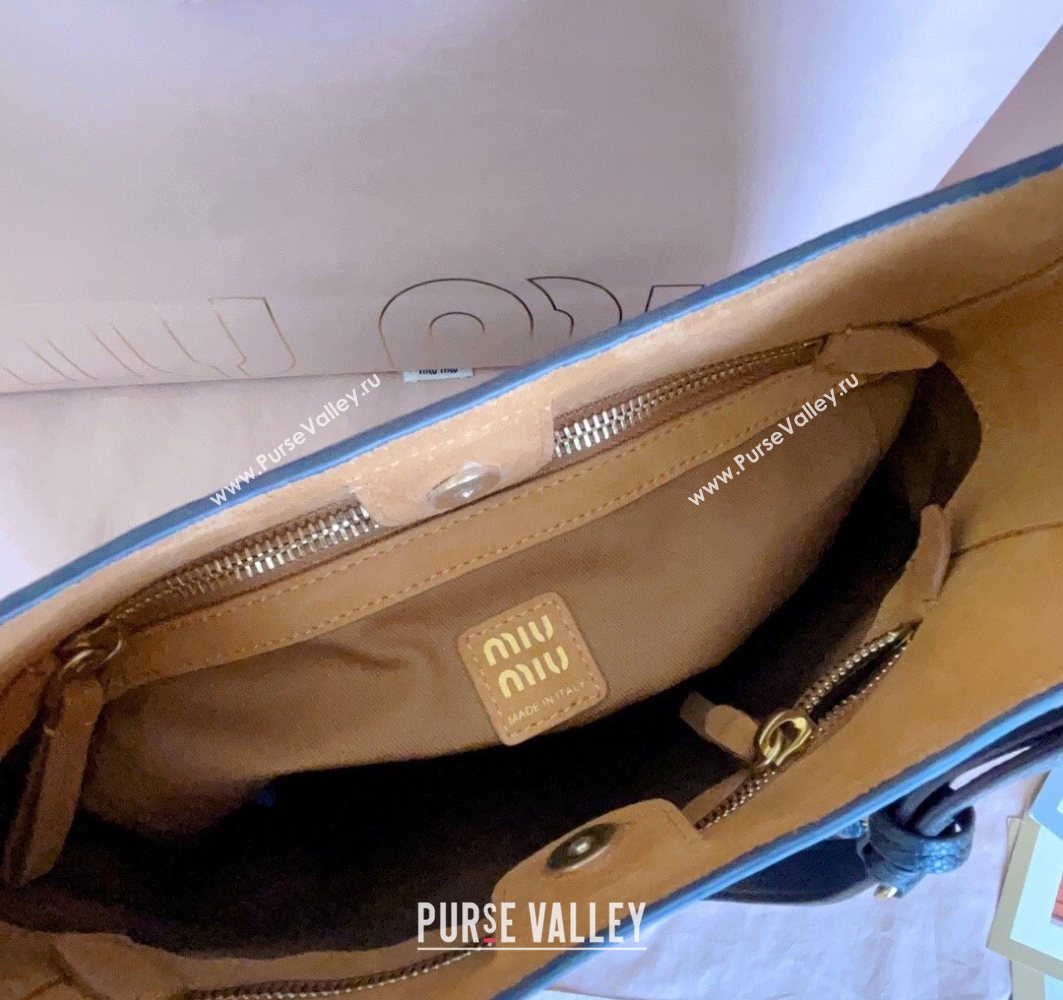 Miu Miu Leather bucket bag Dark Brown 2025 5BE098 (JD-251121064)