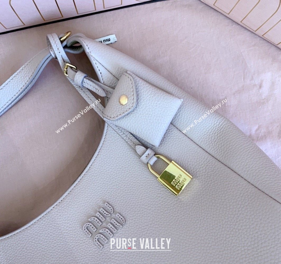 Miu Miu Leather bucket bag Water Lily Pink 2025 5BE098 (JD-251121065)