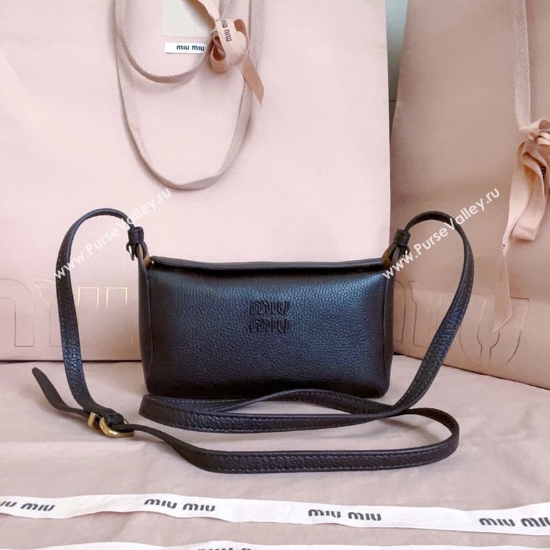 Miu Miu Leather Pouch Mini bag Dark Brown 2025 5NF462 (JD-251121067)