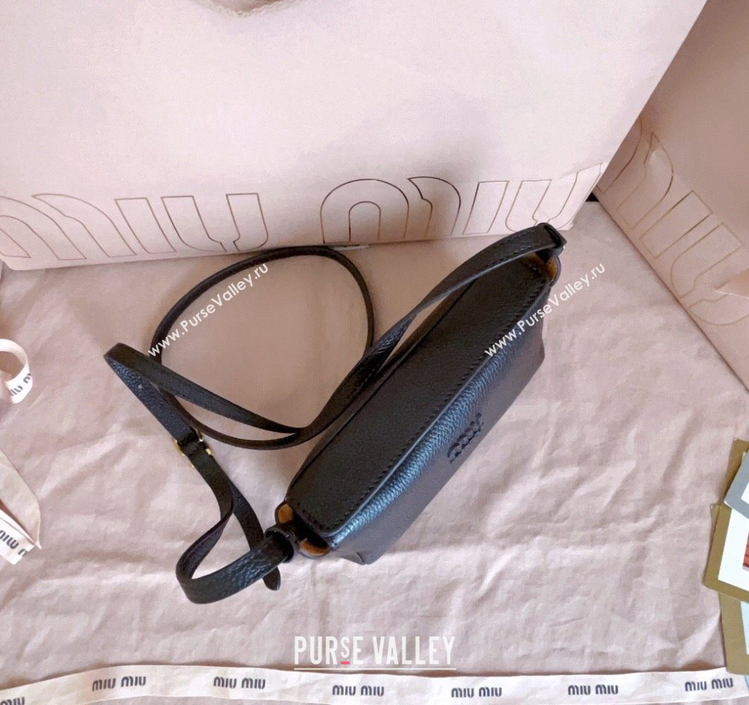 Miu Miu Leather Pouch Mini bag Dark Brown 2025 5NF462 (JD-251121067)