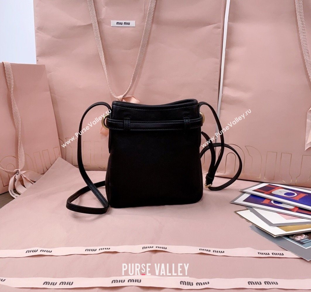 Miu Miu Nappa Leather Pouch Mini Bag Black 2025 5NR461 (JD-251121040)