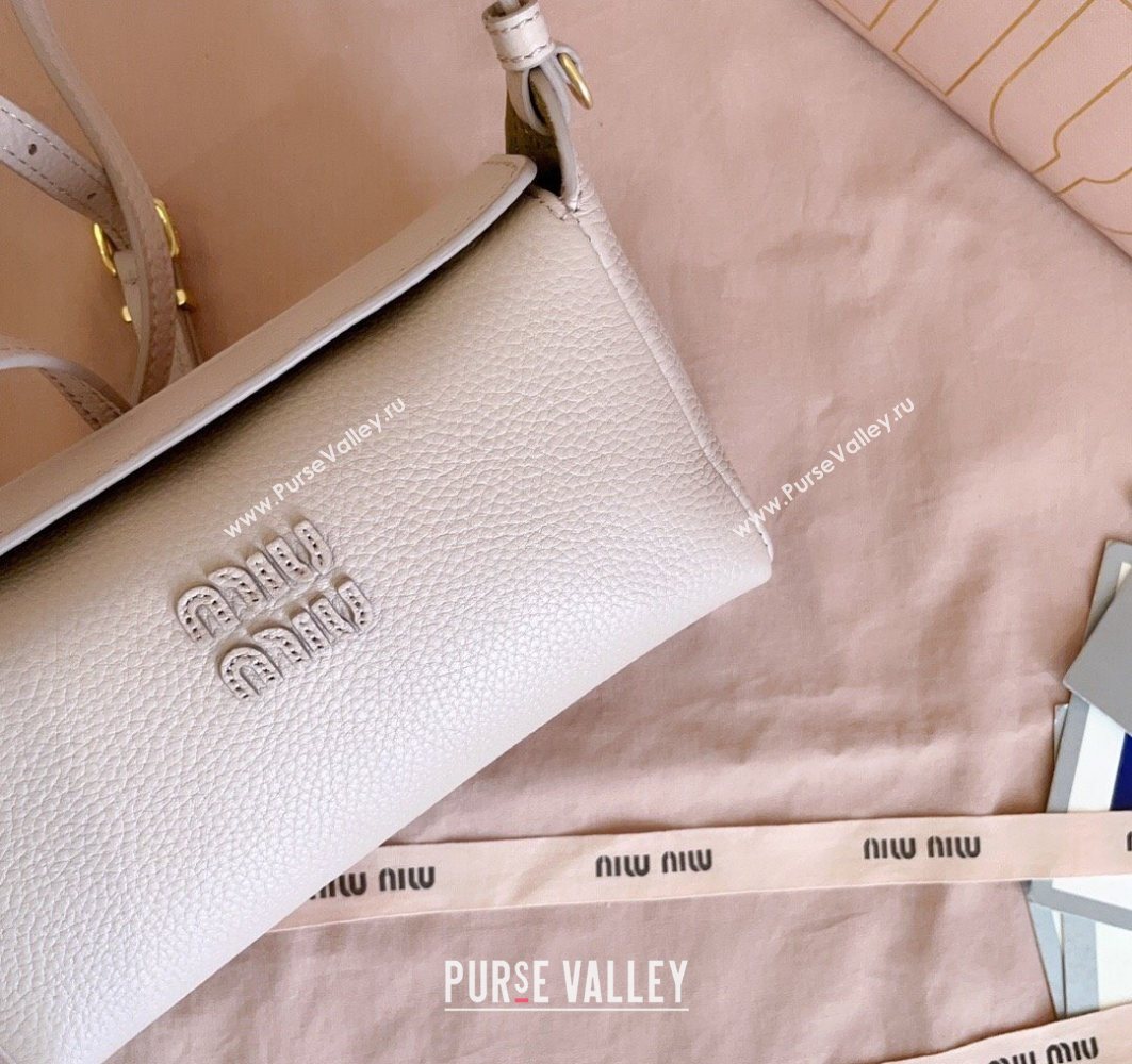 Miu Miu Leather Pouch Mini bag Water Lily Pink 2025 5NF462 (JD-251121068)