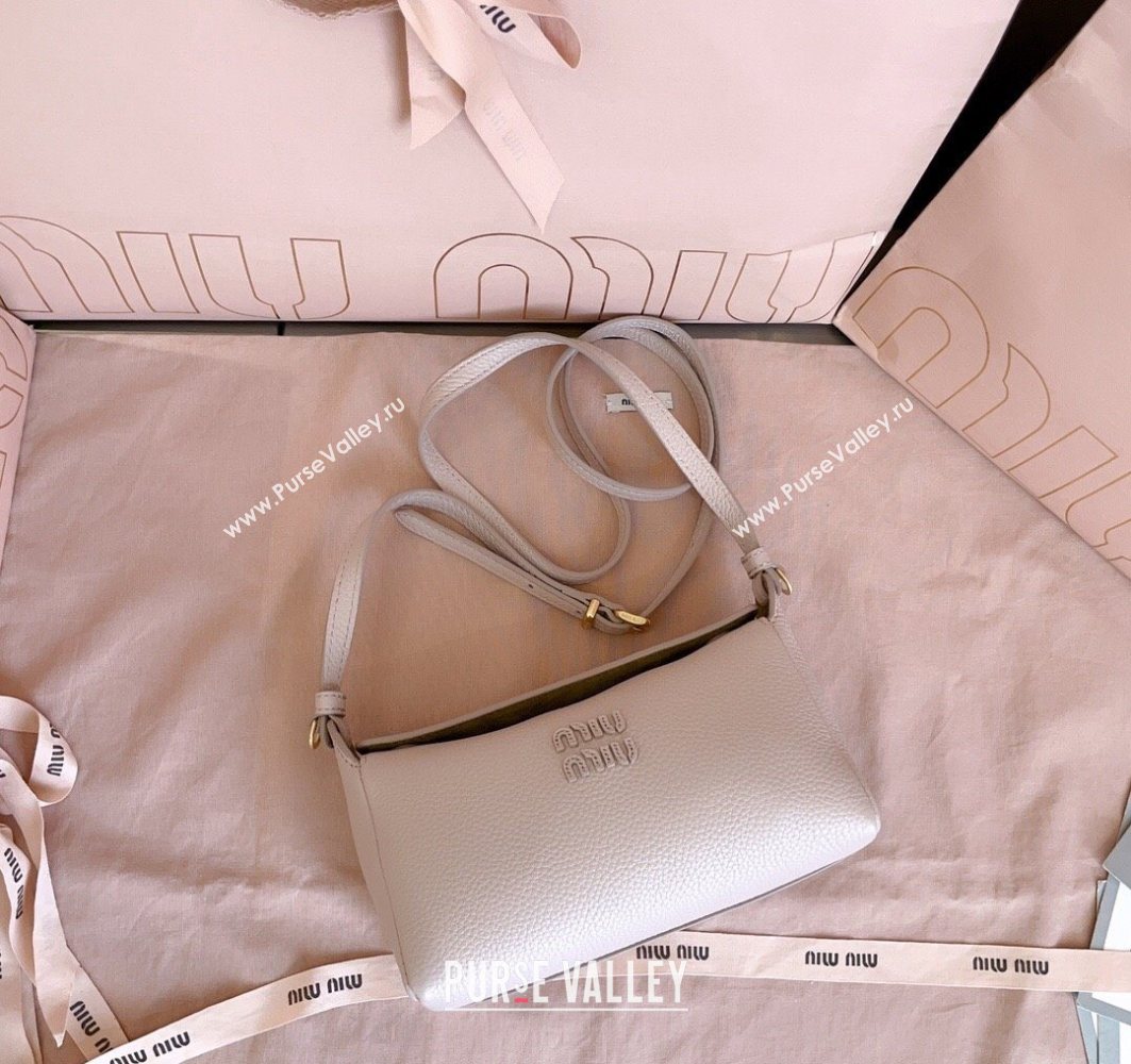 Miu Miu Leather Pouch Mini bag Water Lily Pink 2025 5NF462 (JD-251121068)