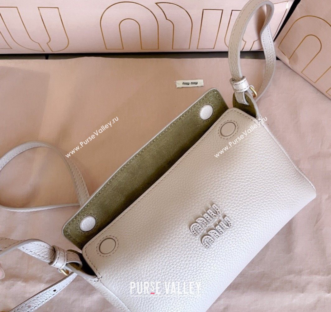 Miu Miu Leather Pouch Mini bag Water Lily Pink 2025 5NF462 (JD-251121068)