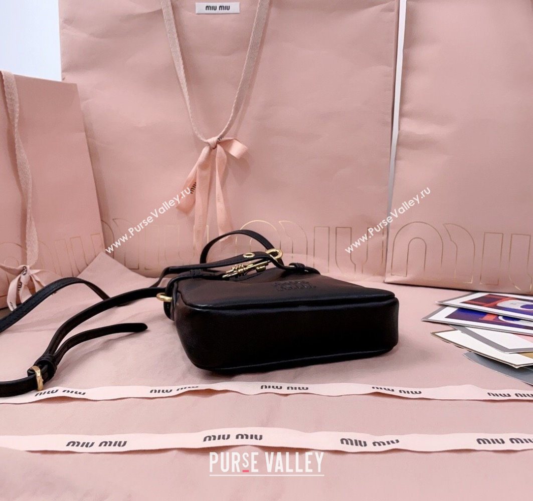 Miu Miu Nappa Leather Pouch Mini Bag Black 2025 5NR461 (JD-251121040)