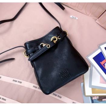 Miu Miu Nappa Leather Pouch Mini Bag Black 2025 5NR461 (JD-251121040)