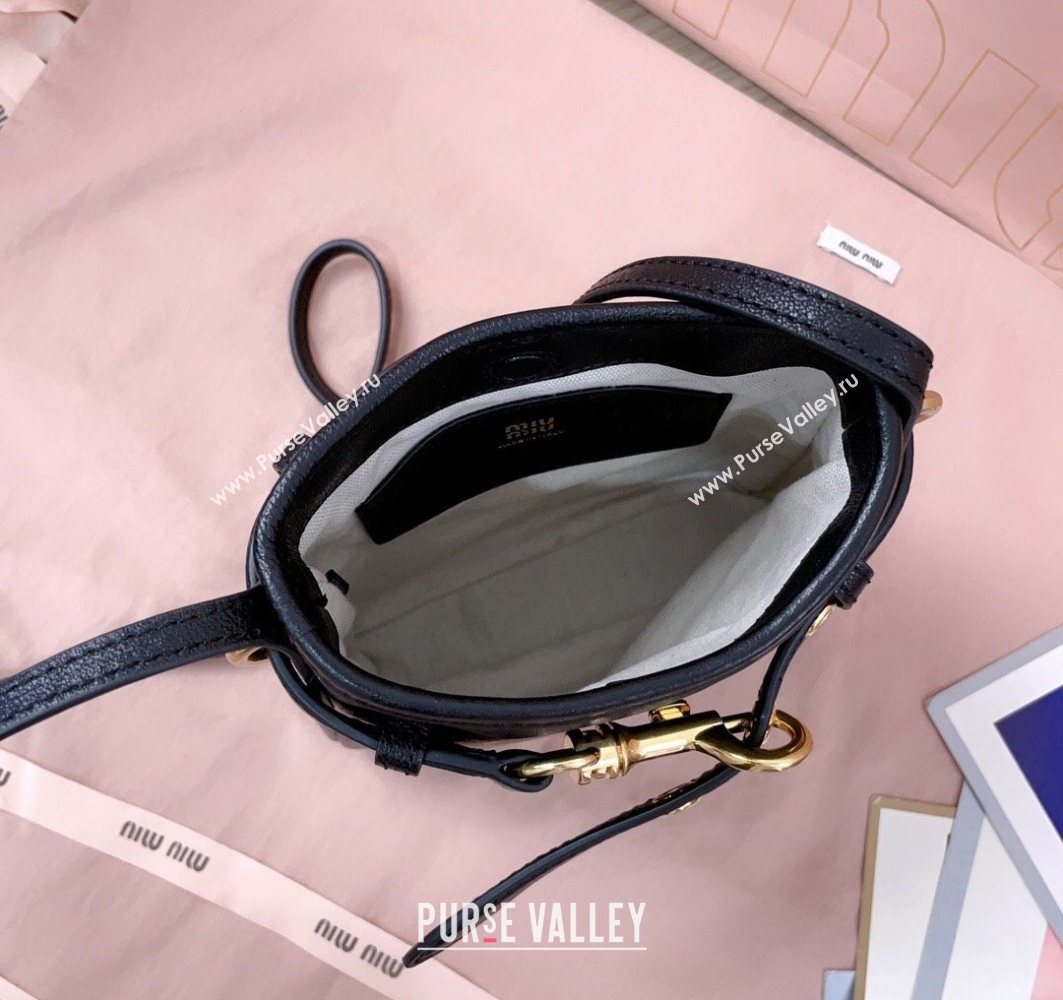 Miu Miu Nappa Leather Pouch Mini Bag Black 2025 5NR461 (JD-251121040)