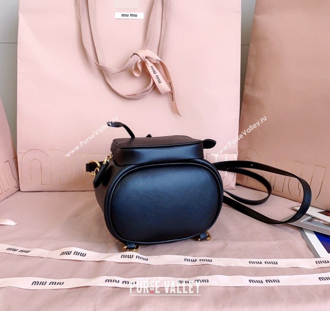 Miu Miu Leather Mini Backpack Bag Black 2025 5BZ045 (JD-251121081)