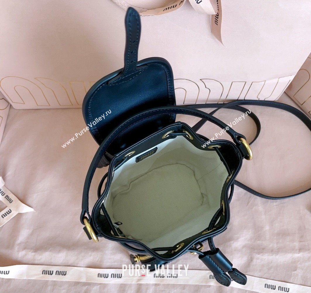 Miu Miu Leather Mini Backpack Bag Black 2025 5BZ045 (JD-251121081)