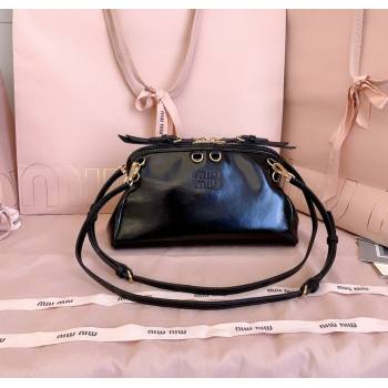 Miu Miu Leather Clutch Shoulder Bag Black 2025 5BF131 (JD-251121044)