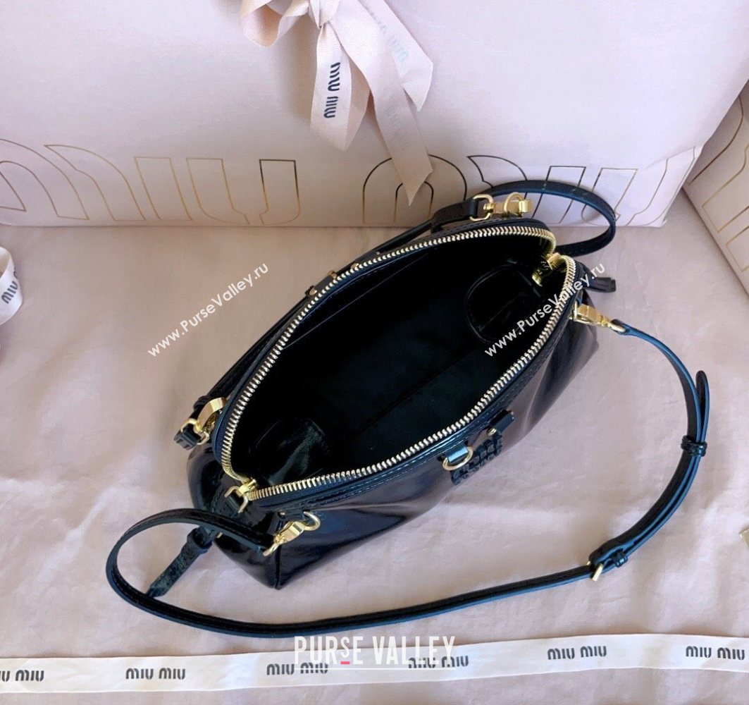 Miu Miu Leather Clutch Shoulder Bag Black 2025 5BF131 (JD-251121044)