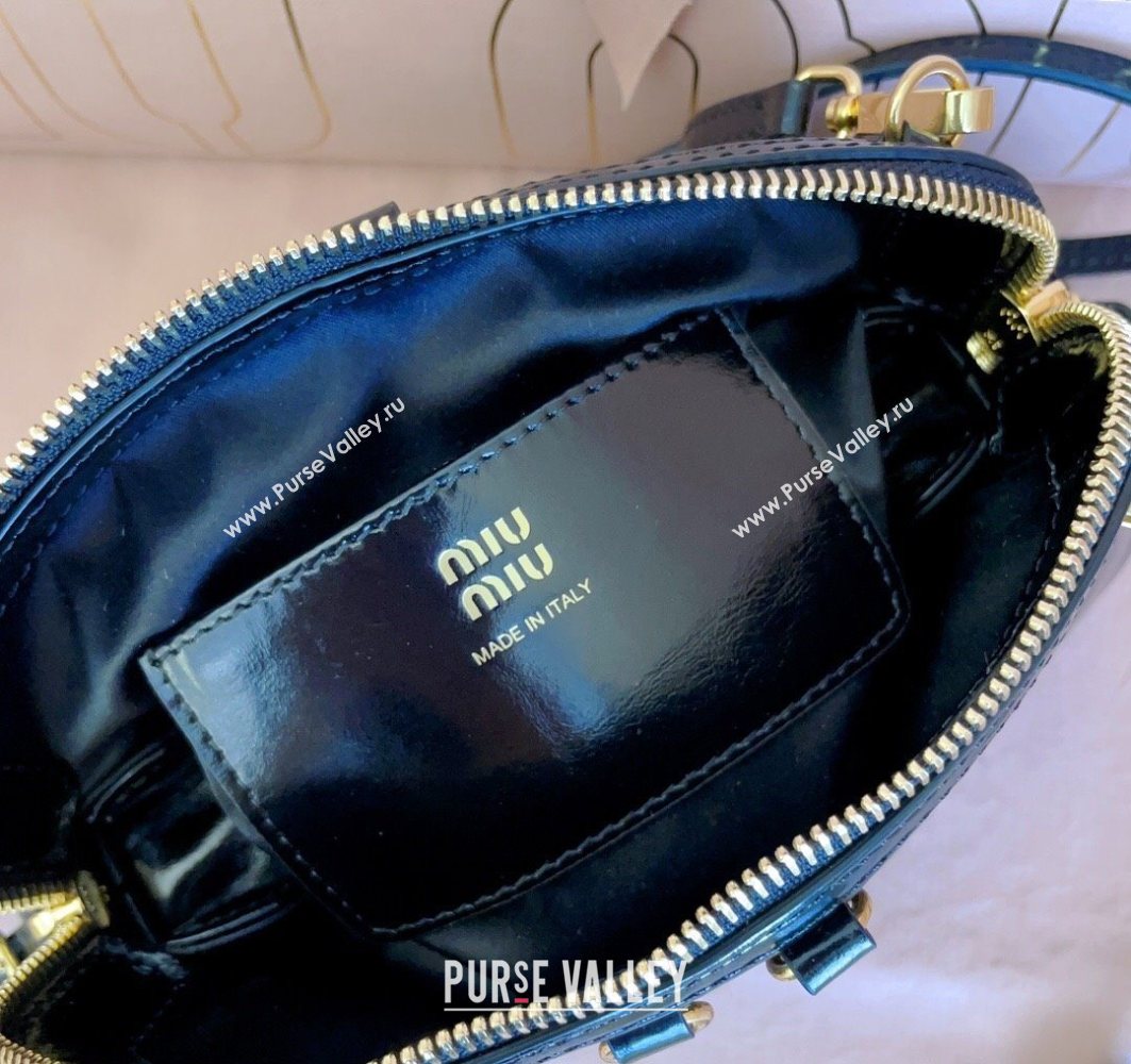 Miu Miu Leather Clutch Shoulder Bag Black 2025 5BF131 (JD-251121044)