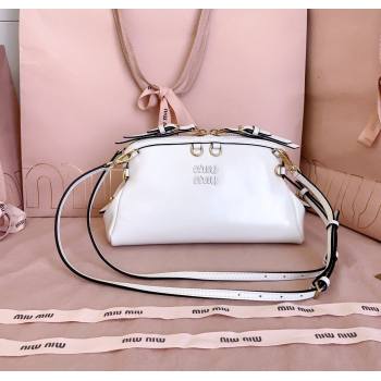 Miu Miu Leather Clutch Shoulder Bag White 2025 5BF131 (JD-251121045)