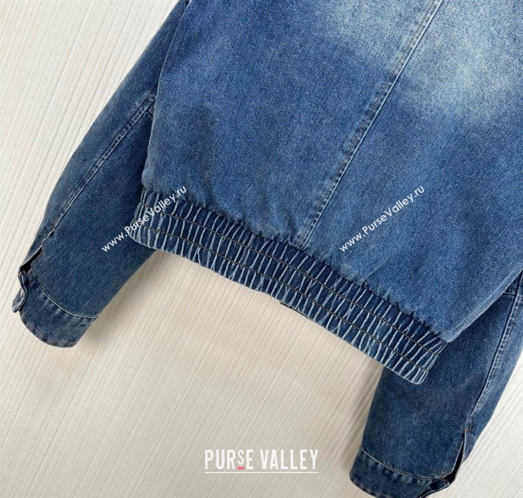 Miu Miu Denim Quilted Jacket Blue 2025 MM120218 (QI-251201038)