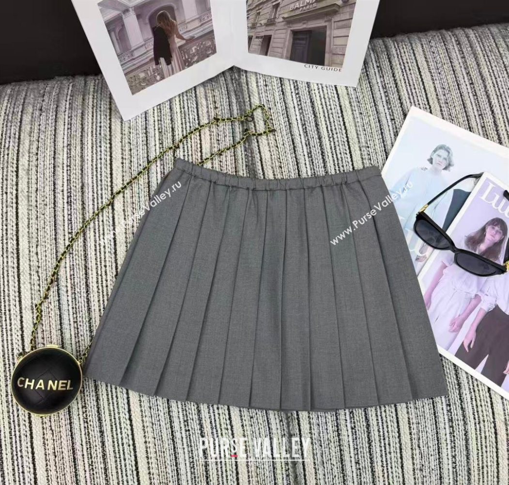 Miu Miu Jacket and Skirt Set Grey 2025 MM1204 (QI-251201021)
