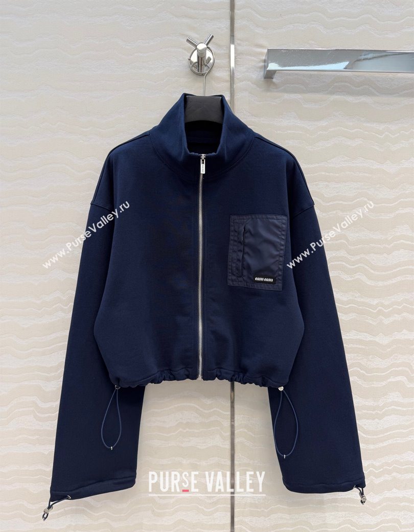 Miu Miu Jacket and Skirt Set Dark Blue 2025 MM120222 (QI-251201042)