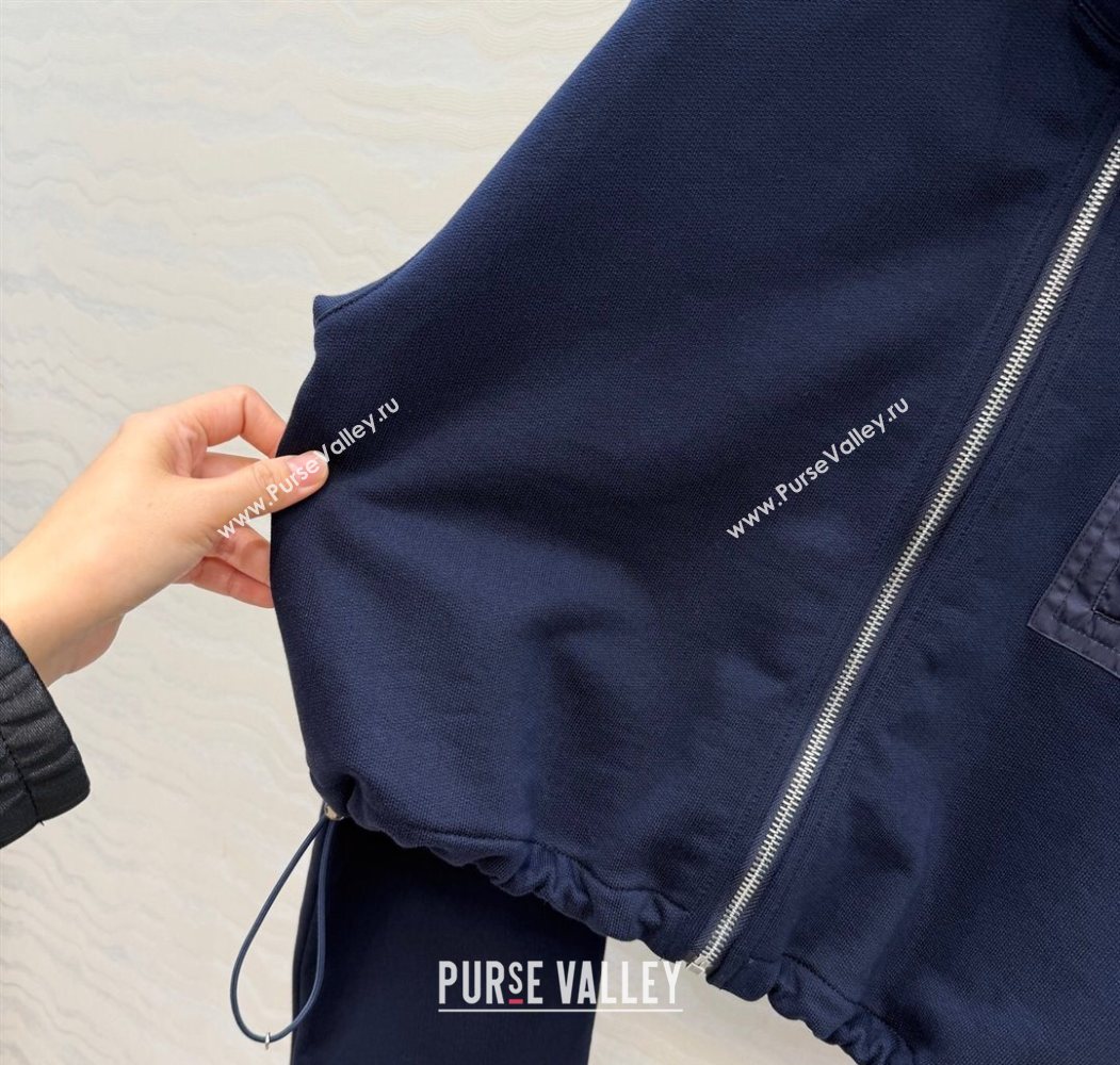 Miu Miu Jacket and Skirt Set Dark Blue 2025 MM120222 (QI-251201042)