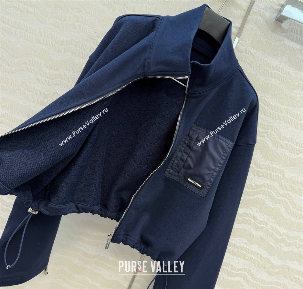 Miu Miu Jacket and Skirt Set Dark Blue 2025 MM120222 (QI-251201042)