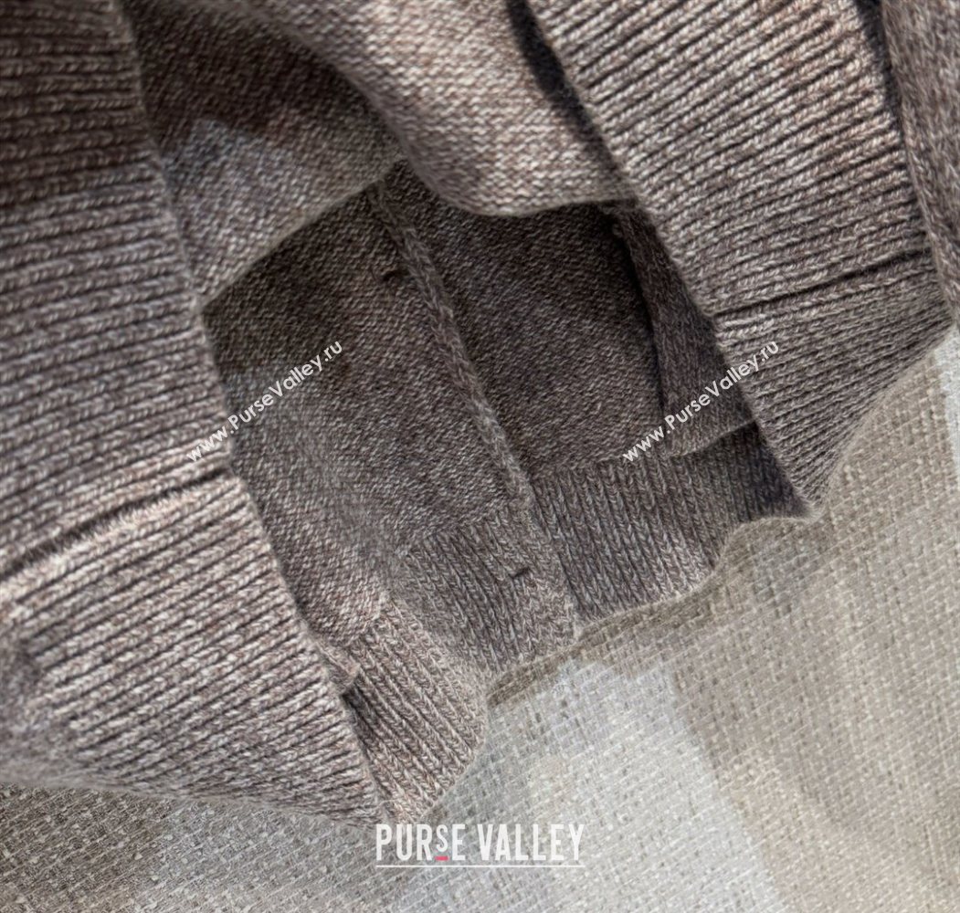 Miu Miu Wool Knit Cardigan Grey 2025 MM120229 (QI-251201050)