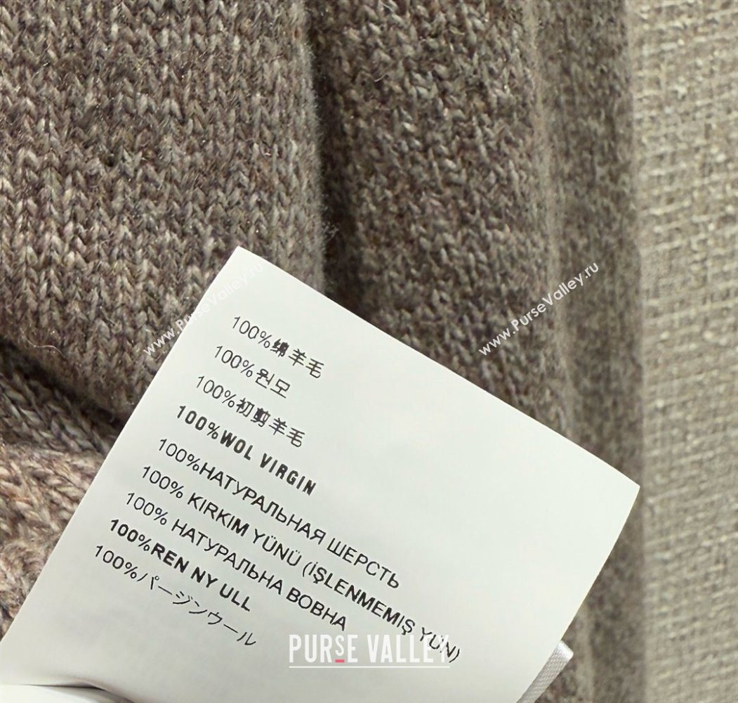 Miu Miu Wool Knit Cardigan Grey 2025 MM120229 (QI-251201050)