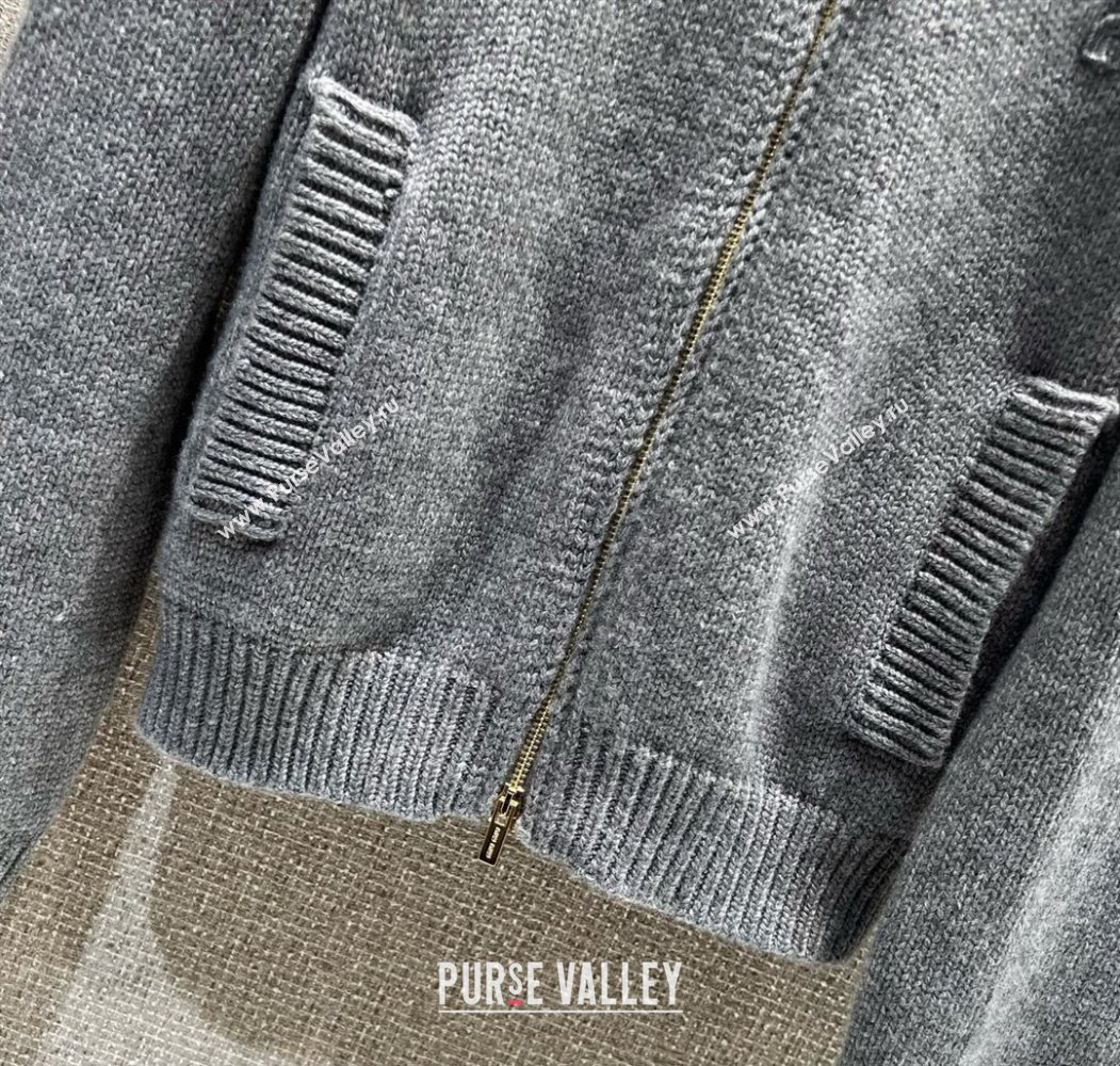 Miu Miu Knit Cardigan Grey 2025 MM120236 (QI-251201056)