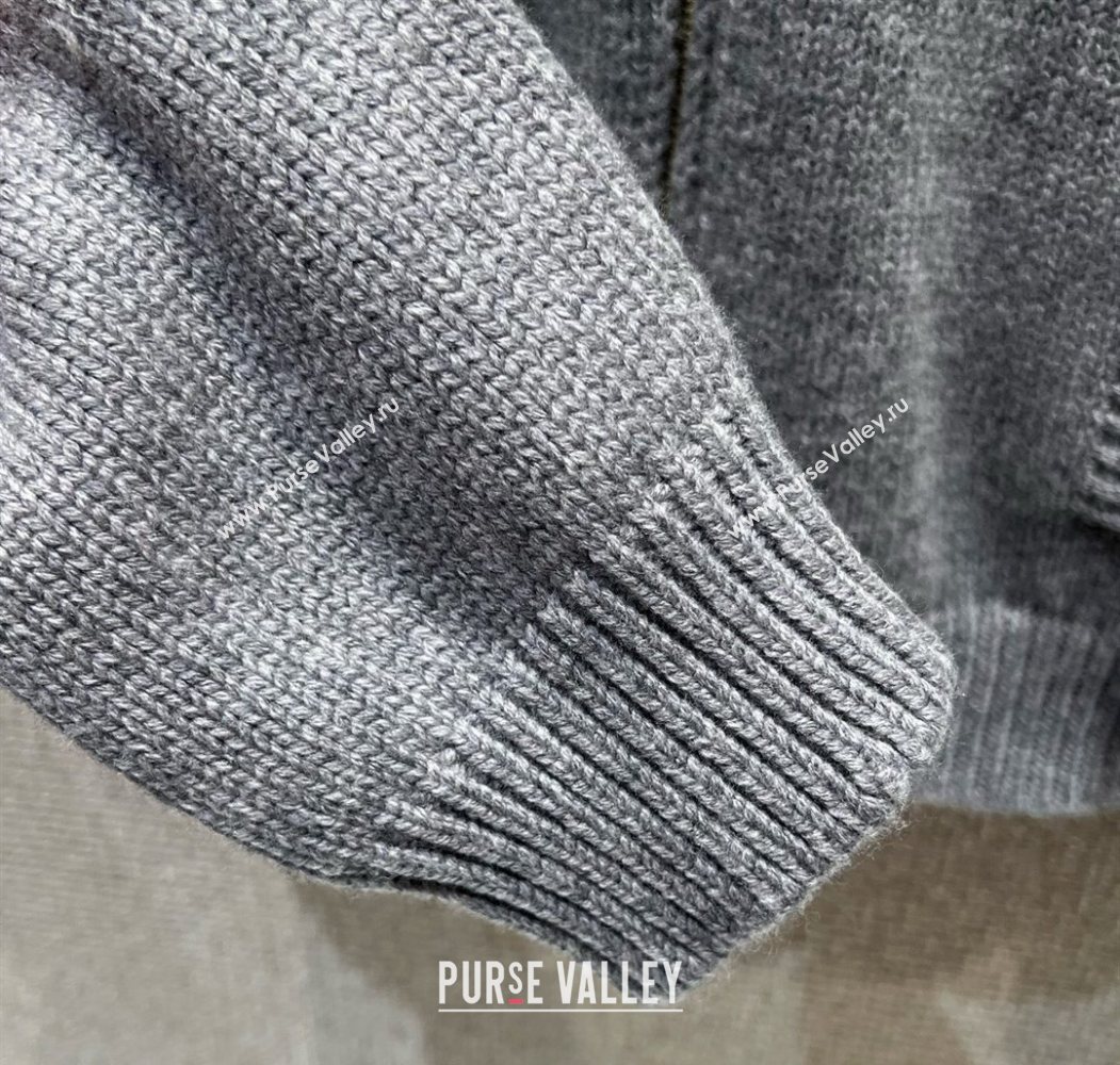 Miu Miu Knit Cardigan Grey 2025 MM120236 (QI-251201056)