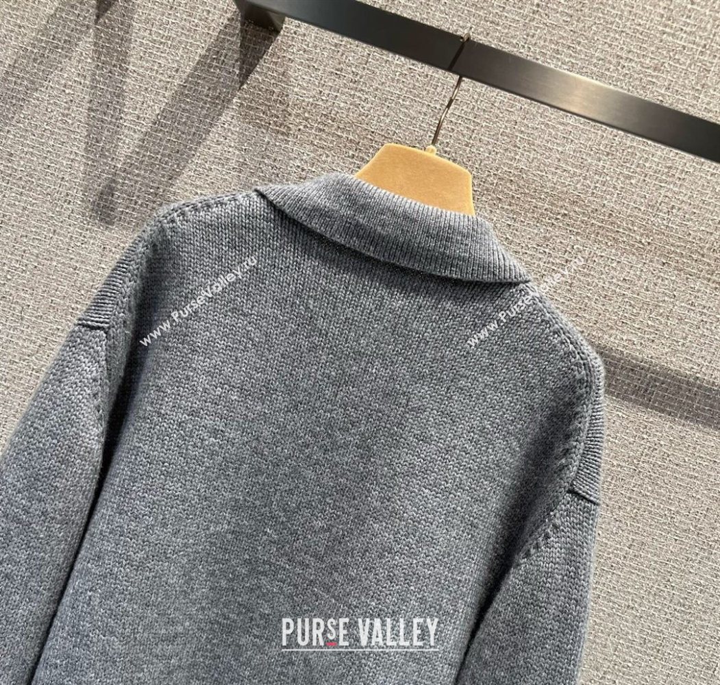 Miu Miu Knit Cardigan Grey 2025 MM120236 (QI-251201056)