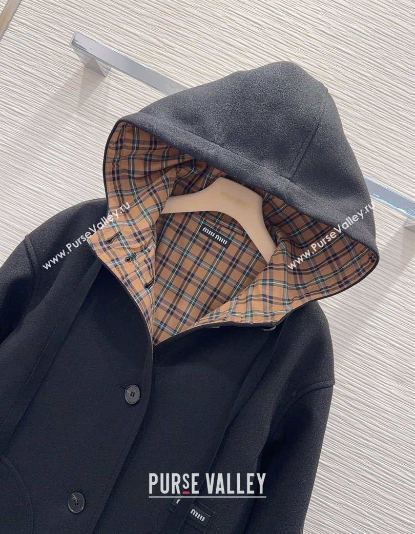 Miu Miu Coat Black 2025 MM120224 (QI-251201044)