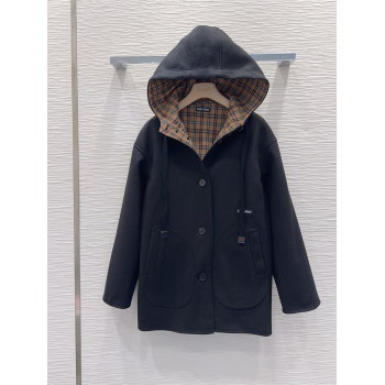 Miu Miu Coat Black 2025 MM120224 (QI-251201044)