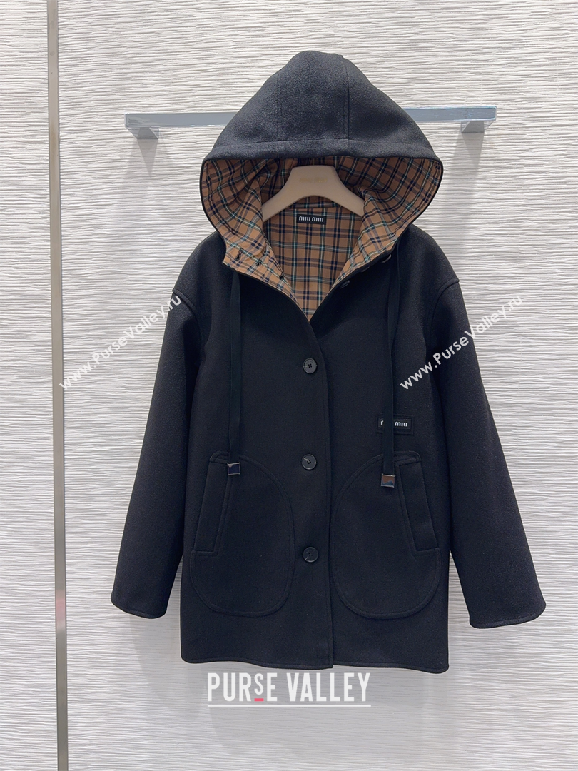 Miu Miu Coat Black 2025 MM120224 (QI-251201044)