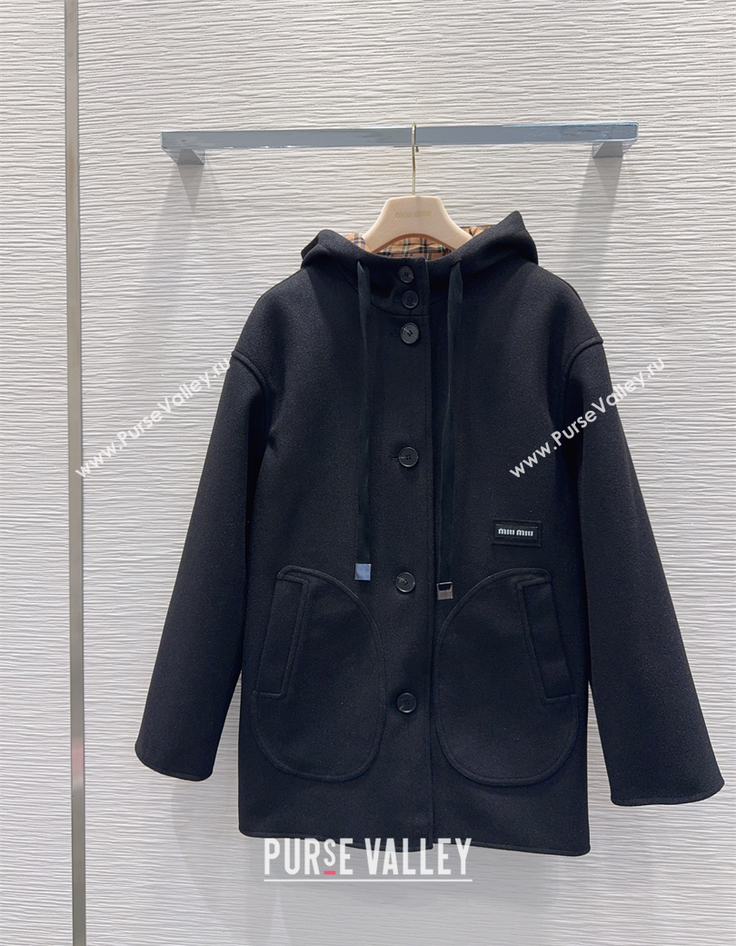 Miu Miu Coat Black 2025 MM120224 (QI-251201044)