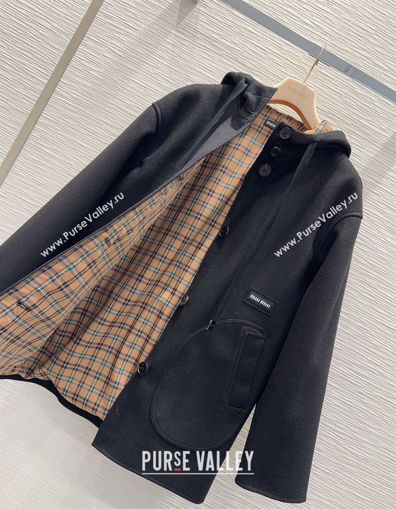 Miu Miu Coat Black 2025 MM120224 (QI-251201044)