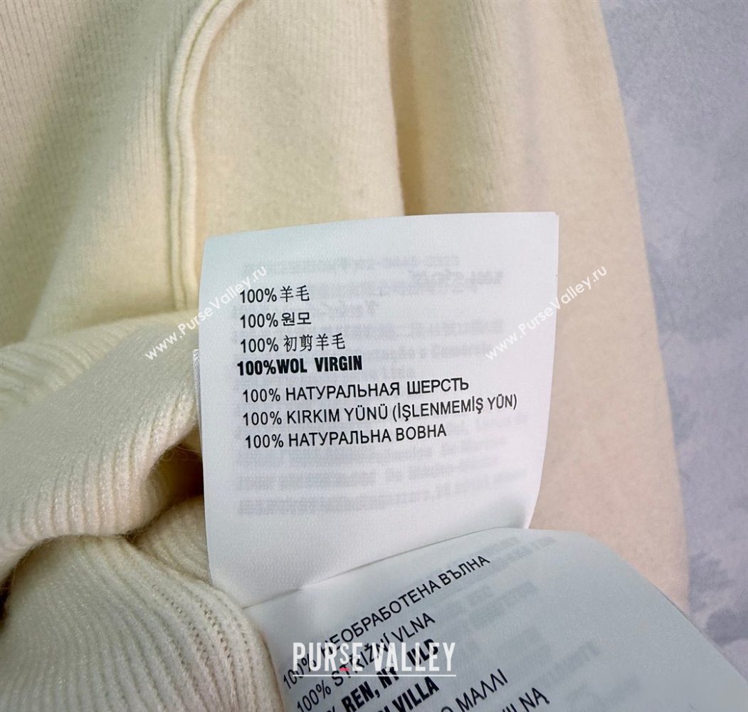 Miu Miu Wool Polo Shirt White 2025 MM120240 (QI-251201060)