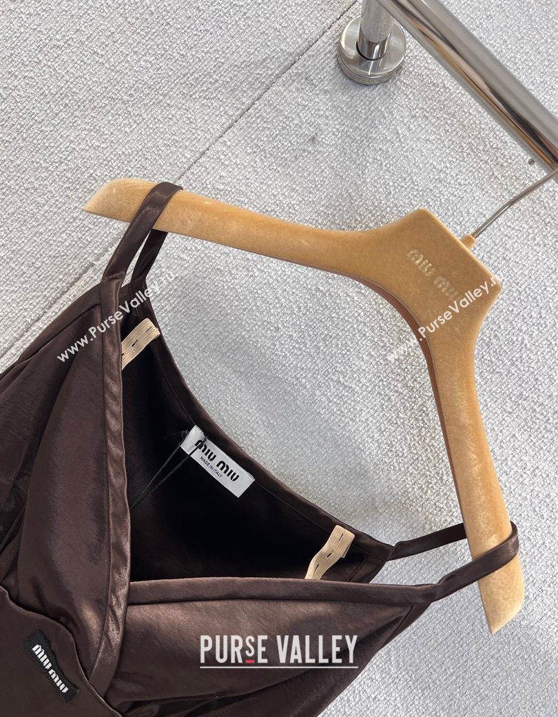 Miu Miu Long Dress Brown 2025 MM120237 (QI-251201057)