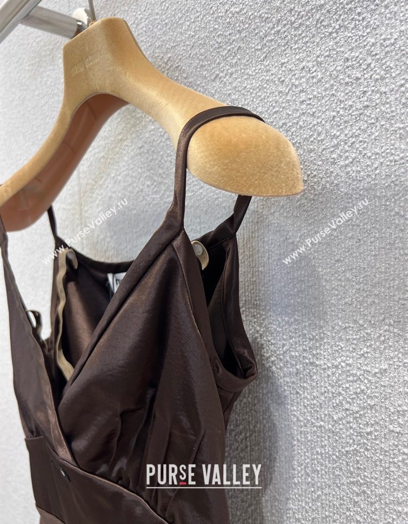 Miu Miu Long Dress Brown 2025 MM120237 (QI-251201057)