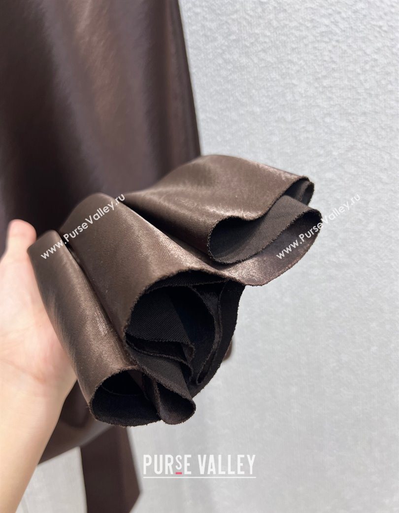 Miu Miu Long Dress Brown 2025 MM120237 (QI-251201057)