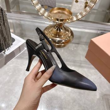 Miu Miu Calf Leather Slingbacks Pump 7.5cm Black 2025 5I546E (MD-251208033)