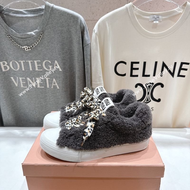 Miu Miu Wool Sneakers Grey 2025 MM120804 (KL-251208057)